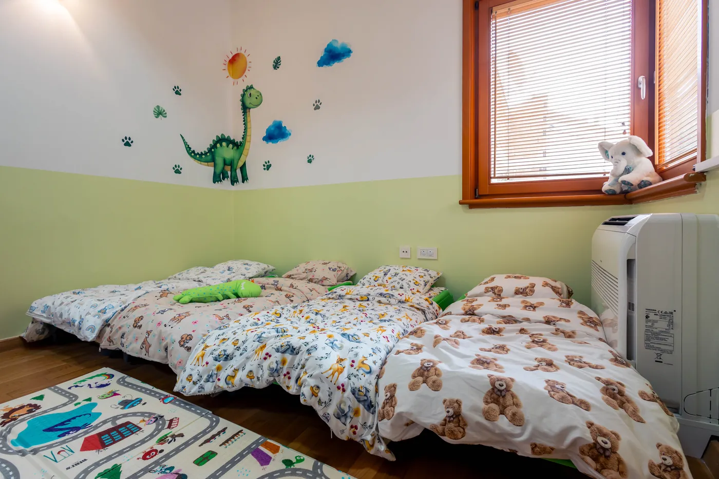 Cozy child-sized beds in our calm rest room